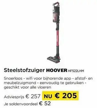 Hoover steelstofzuiger hf522lhm