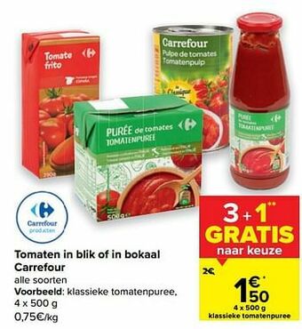 Klassieke tomatenpuree