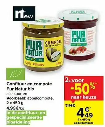 Pur natur bio appelcompote