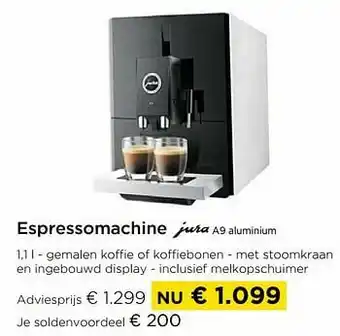 Jura espressomachine a9 aluminium
