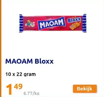 Action Maoam Bloxx 10 x 22gram aanbieding