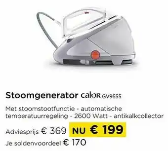 Molecule Calor stoomgenerator gv9555 aanbieding