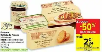 Reflets de france zandkoekjes uit normandië met appel