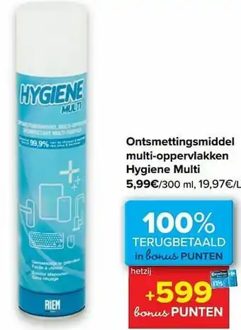 Carrefour Ontsmettingsmiddel multi-oppervlakken hygiene multi aanbieding