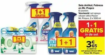 Carrefour Set sprays citroen ultra power mr. propre aanbieding