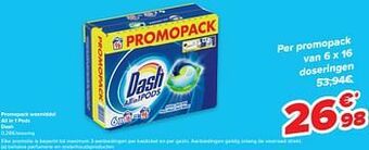 Carrefour Promopack wasmiddel all in 1 pods dash aanbieding