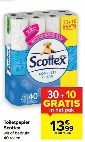 Carrefour Toiletpapier scottex aanbieding