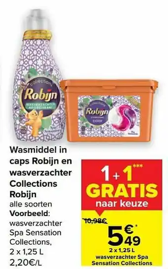 Carrefour Robijn wasverzachter spa sensation collections aanbieding