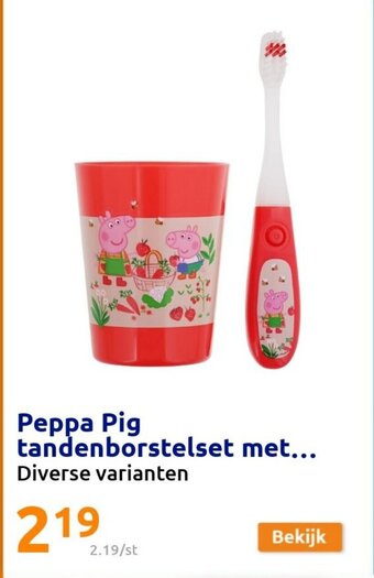 Action Peppa Pig Tandenborstelset met aanbieding