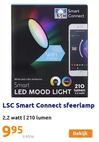 Action LSC Smart Connect Sfeerlamp 2.2 Watt 210 Lumen aanbieding