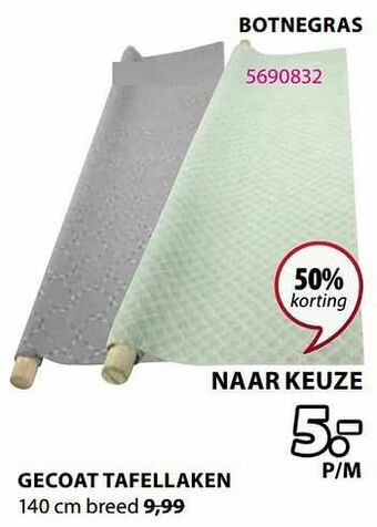 Jysk Gecoat tafellaken botnegras aanbieding