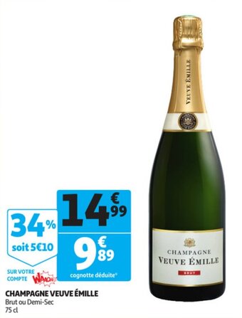 Auchan Champagne Veuve Emille aanbieding