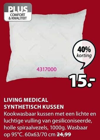 Jysk Living medical synthetisch kussen aanbieding