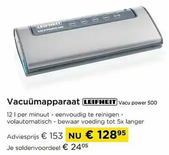 Molecule Leifheit vacuümapparaat vacu power 500 aanbieding