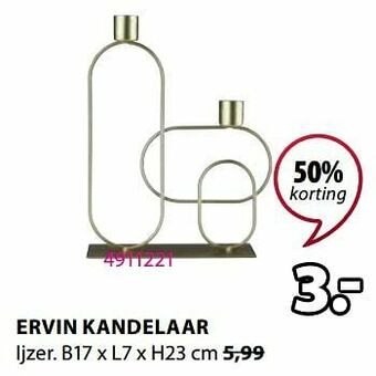 Jysk Ervin kandelaar aanbieding