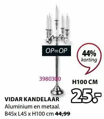 Jysk Vidar kandelaar aanbieding
