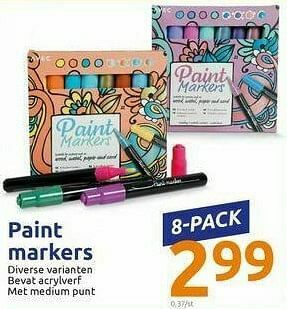 Action Paint markers aanbieding