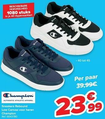 Sneakers rebound low canvas voor heren champion