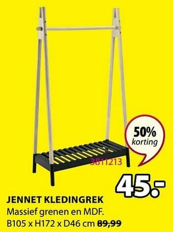 Jysk Jennet kledingrek aanbieding