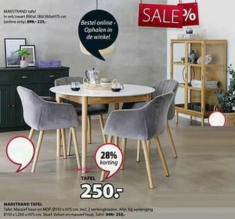 Jysk Marstrand tafel aanbieding