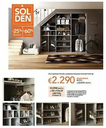 Deze opbergcombinatie accessoires inbegrepen exclusief levering