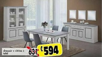 Budget Meubelen Dressoir + vitrine + tafel aanbieding