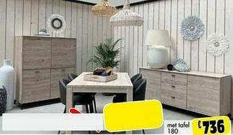 Budget Meubelen Met tafel 180 aanbieding