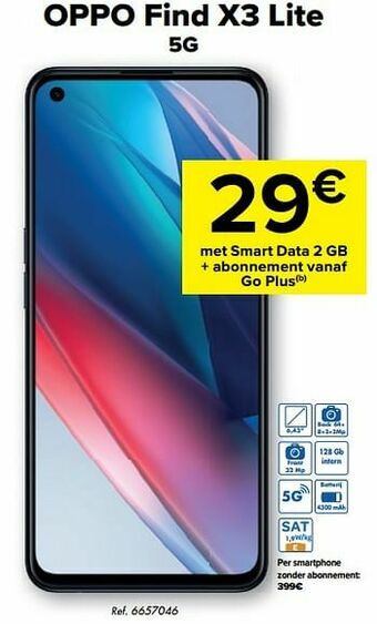 Carrefour Oppo find x3 lite 5g aanbieding