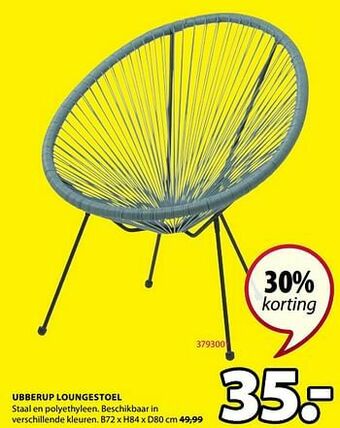 Jysk Ubberup loungestoel aanbieding