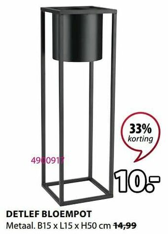 Jysk Detlef bloempot aanbieding