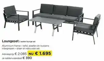 Molecule Loungeset 3 seater lounge set aanbieding