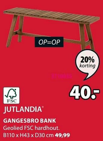 Jysk Gangesbro bank aanbieding