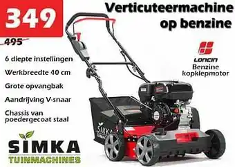 iTEK Simka tuinmachines verticuteermachine op benzine aanbieding