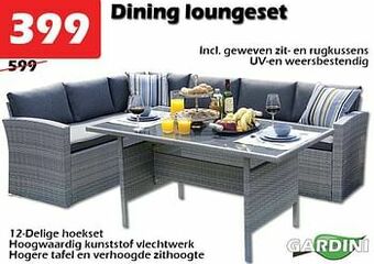 iTEK Dining loungeset aanbieding