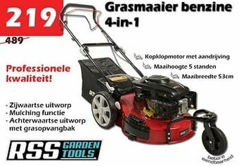 iTEK Rss grasmaaier benzine 4 in 1 aanbieding