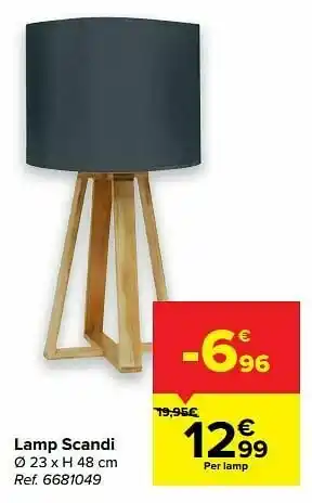 Carrefour Lamp scandi aanbieding