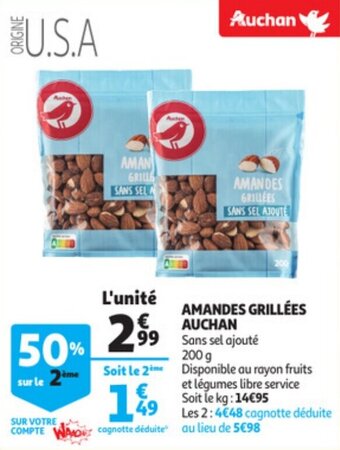 Auchan Amandes Grillees Auchan aanbieding
