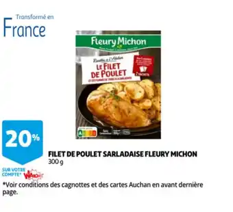 Auchan Filet de poulet sarladaise fleury michon 300g aanbieding
