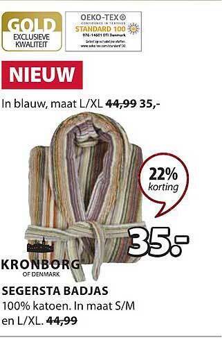 Jysk Segersta badjas kronborg aanbieding