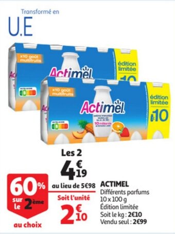 Auchan Actimel aanbieding