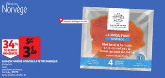 Auchan Saumon Fume De Norvege La Petite Fabrique aanbieding
