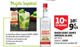 Rhum Saint James Imperial Blanc