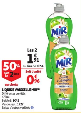 Auchan Liquide Vaisselle MIR aanbieding