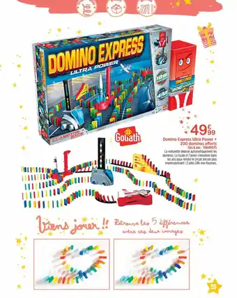 Maxi Toys Domino Express Ultra Power + 200 dominos offerts Des 6 ans - 19649075 aanbieding