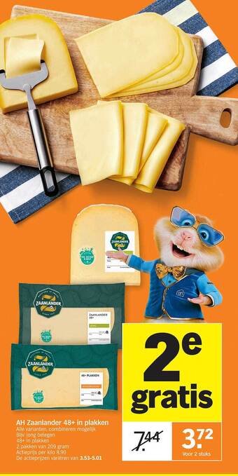 Albert Heijn Ah zaanlander 48+ in plakken aanbieding