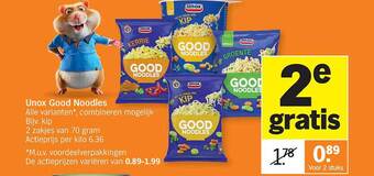 Albert Heijn Unox good noodles aanbieding
