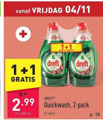 ALDI Dreft quickwash 2-pack aanbieding