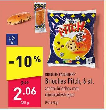 ALDI Brioche pasquier brioches pitch 6 st aanbieding