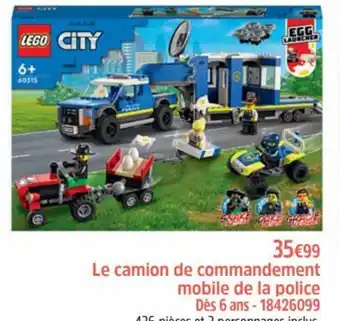 Maxi Toys Lego le camion de commandment mobile de la police des 6 - 18426099 aanbieding