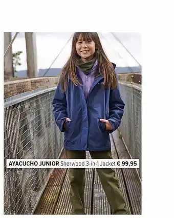 AS Adventure Aycucho junior sherwood 3-in-1 jacket aanbieding
